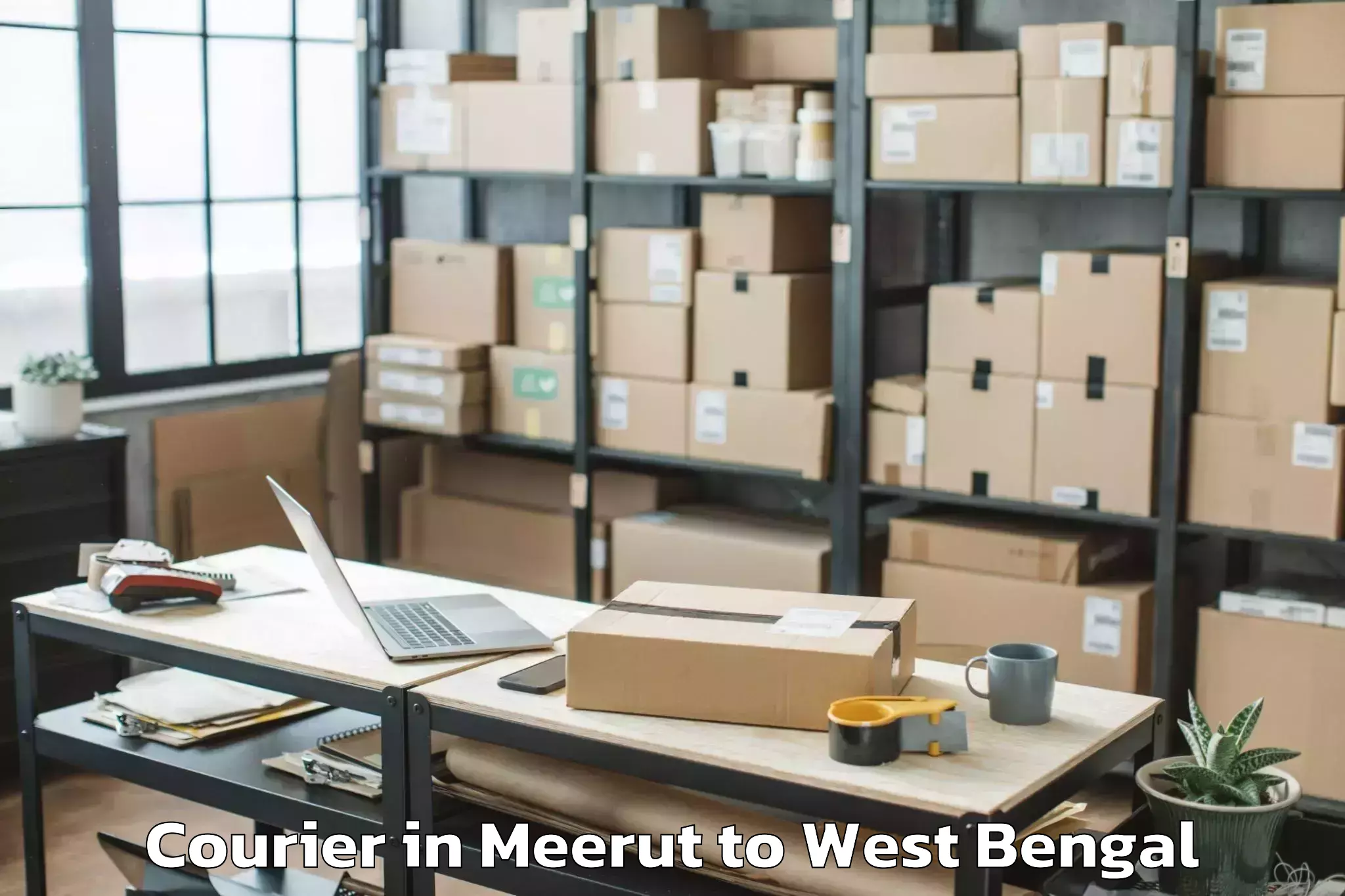 Book Meerut to Mangolkote Courier